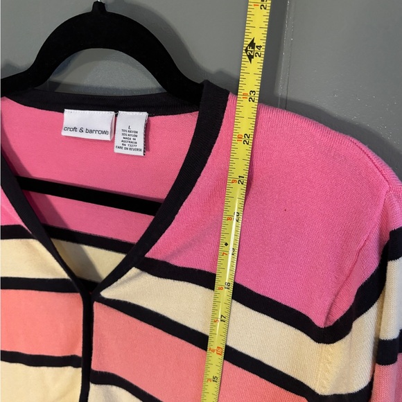 Croft & Barrow - Vintage Color Block Cardigan - L - Picture 5 of 6